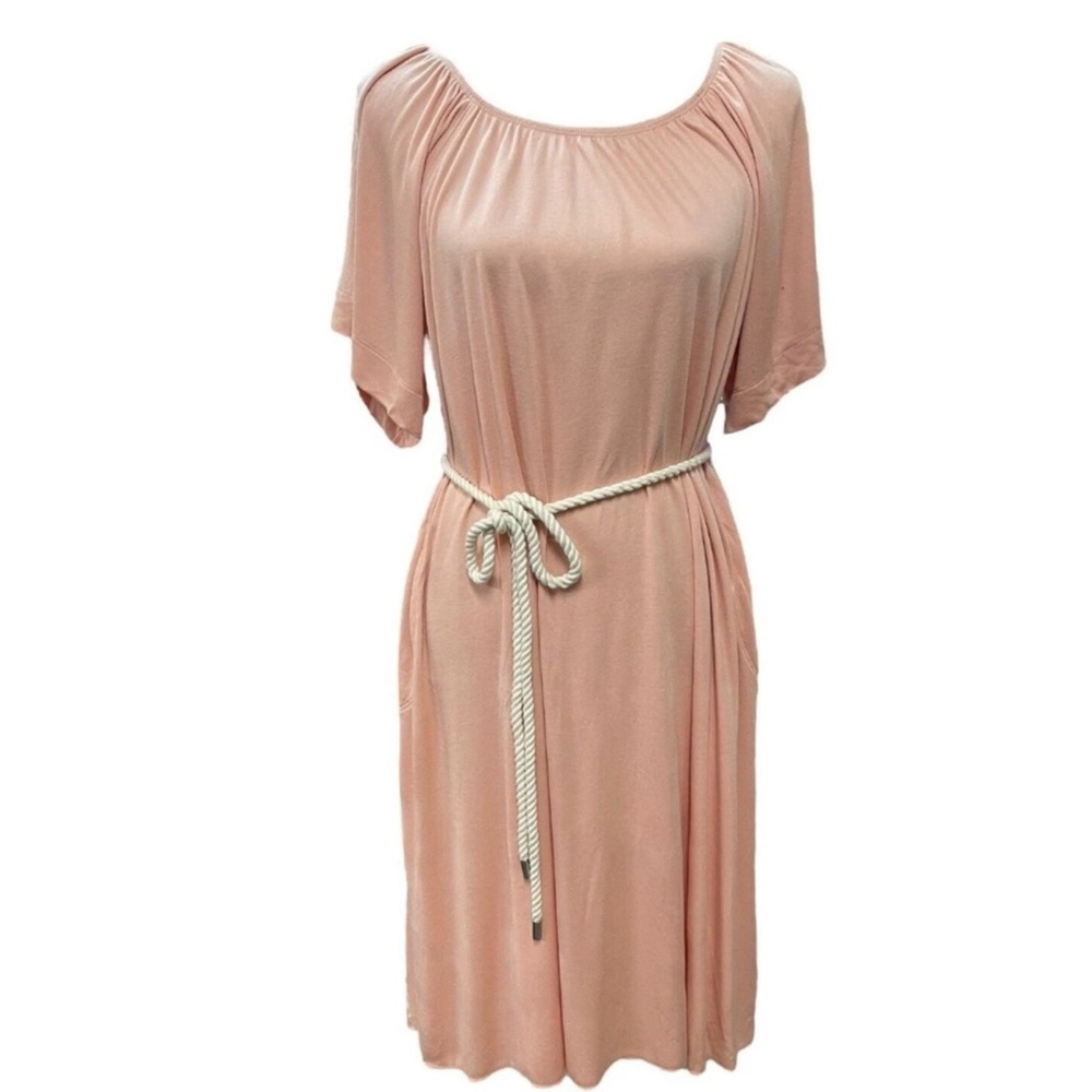 ATM ANTHONY THOMAS MELILLO Off The Shoulder/Rope Belt/ Draped Dress size M NWT